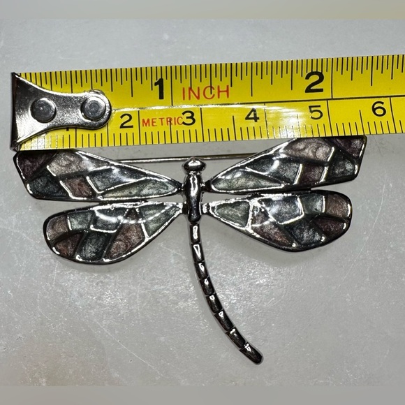 Vintage Liz Claiborne Dragonfly brooch pin - Picture 4 of 5